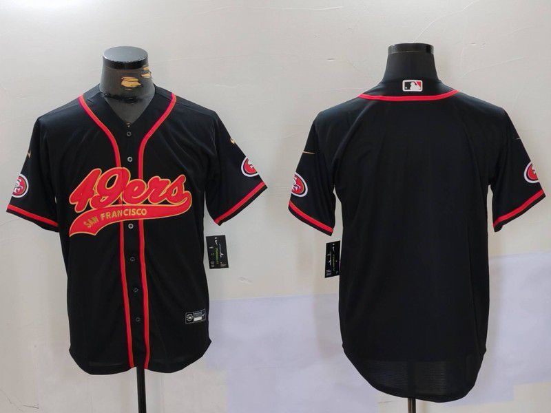 Men San Francisco 49ers Blank Black gold Joint Name 2024 Nike Limited NFL Jersey style 901->san francisco 49ers->NFL Jersey